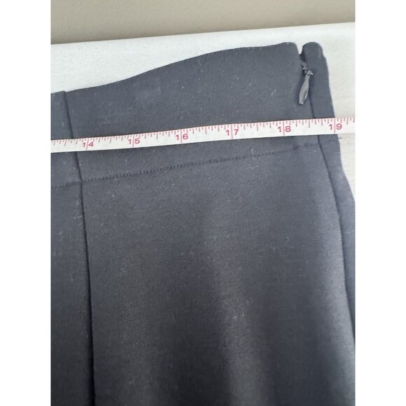 Lands End Womens 18 Black Ponte Knit Swing Midi Skirt City Classic Modest Preppy - Picture 8 of 9